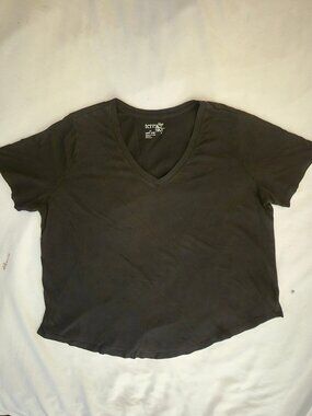 Women's Tee SS, Terra & Sky. black.size 1X (16W-18W)